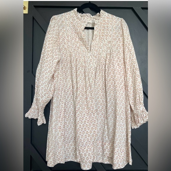 DÔEN Dulcie Organic Cotton Minidress in Spring Elderberry Floral, Size Large - Picture 6 of 11